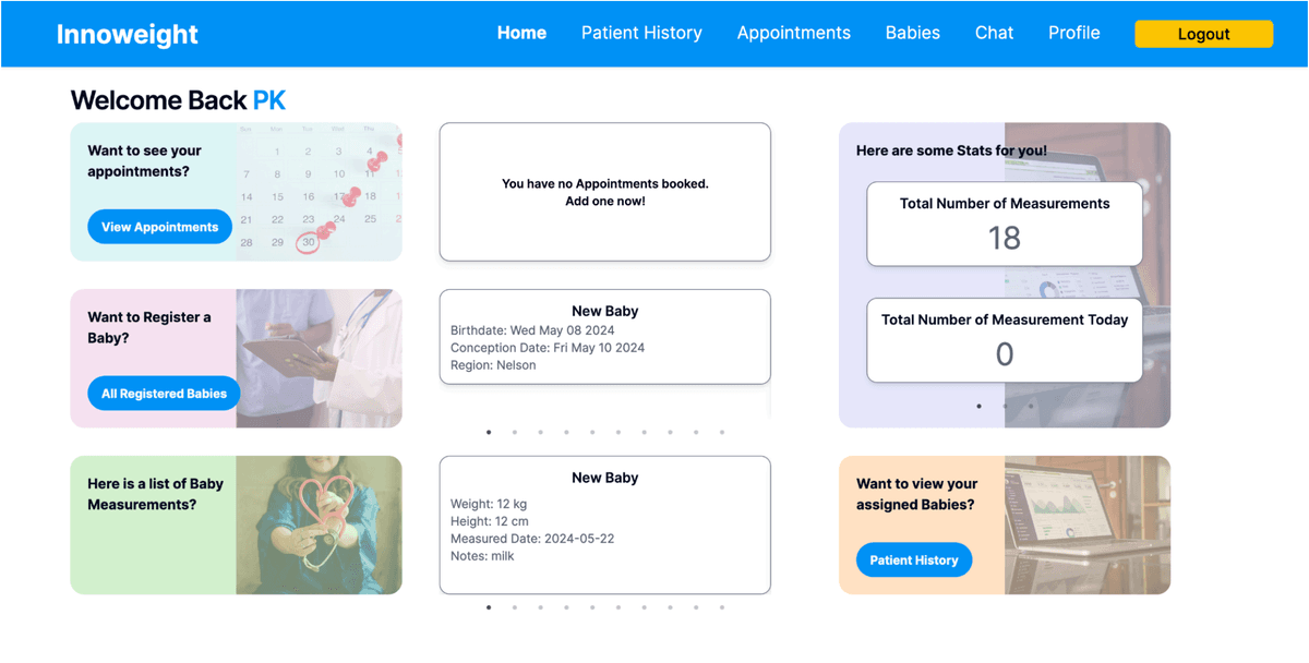 Nurse dashboard