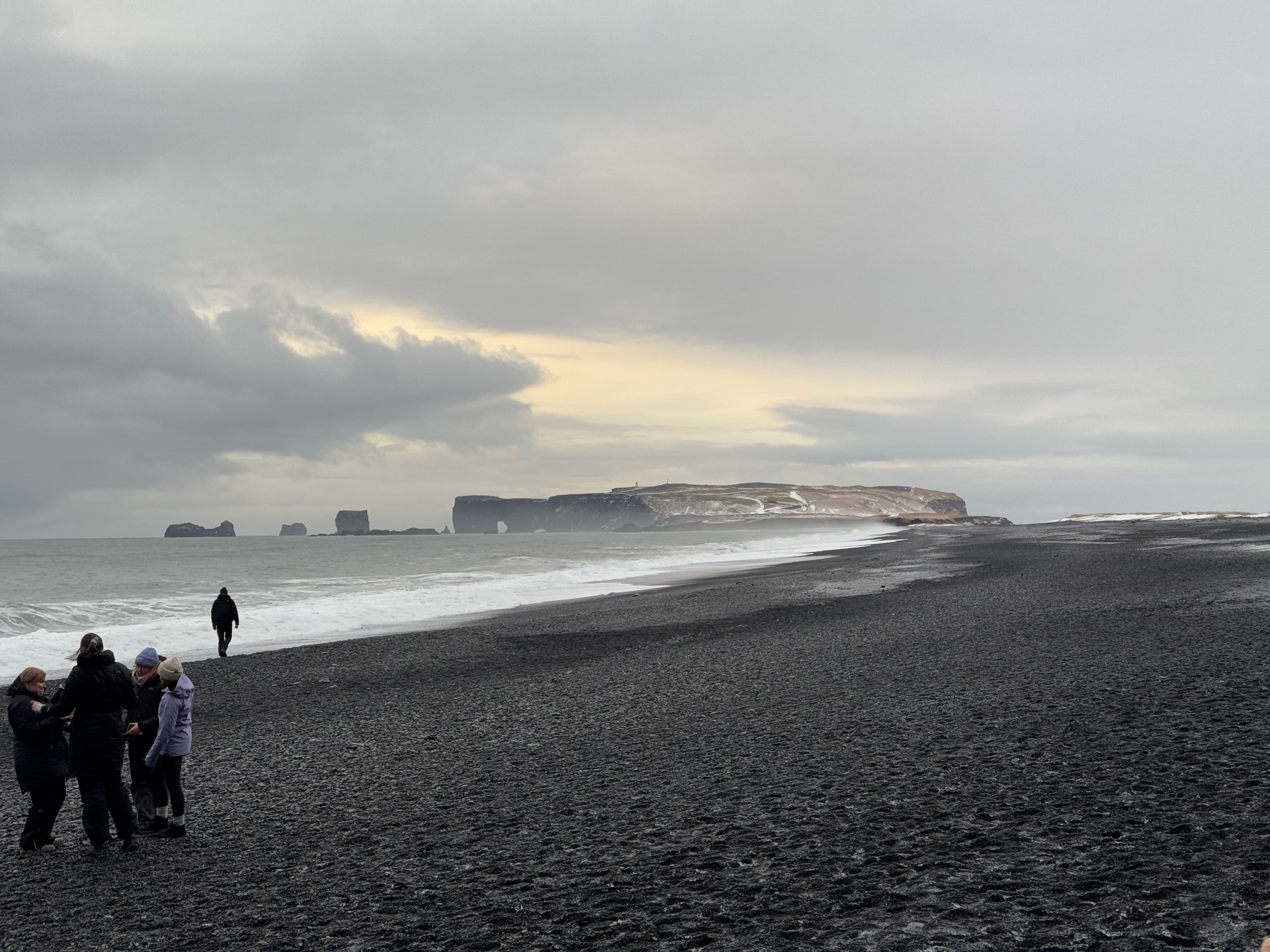 Black sand beach