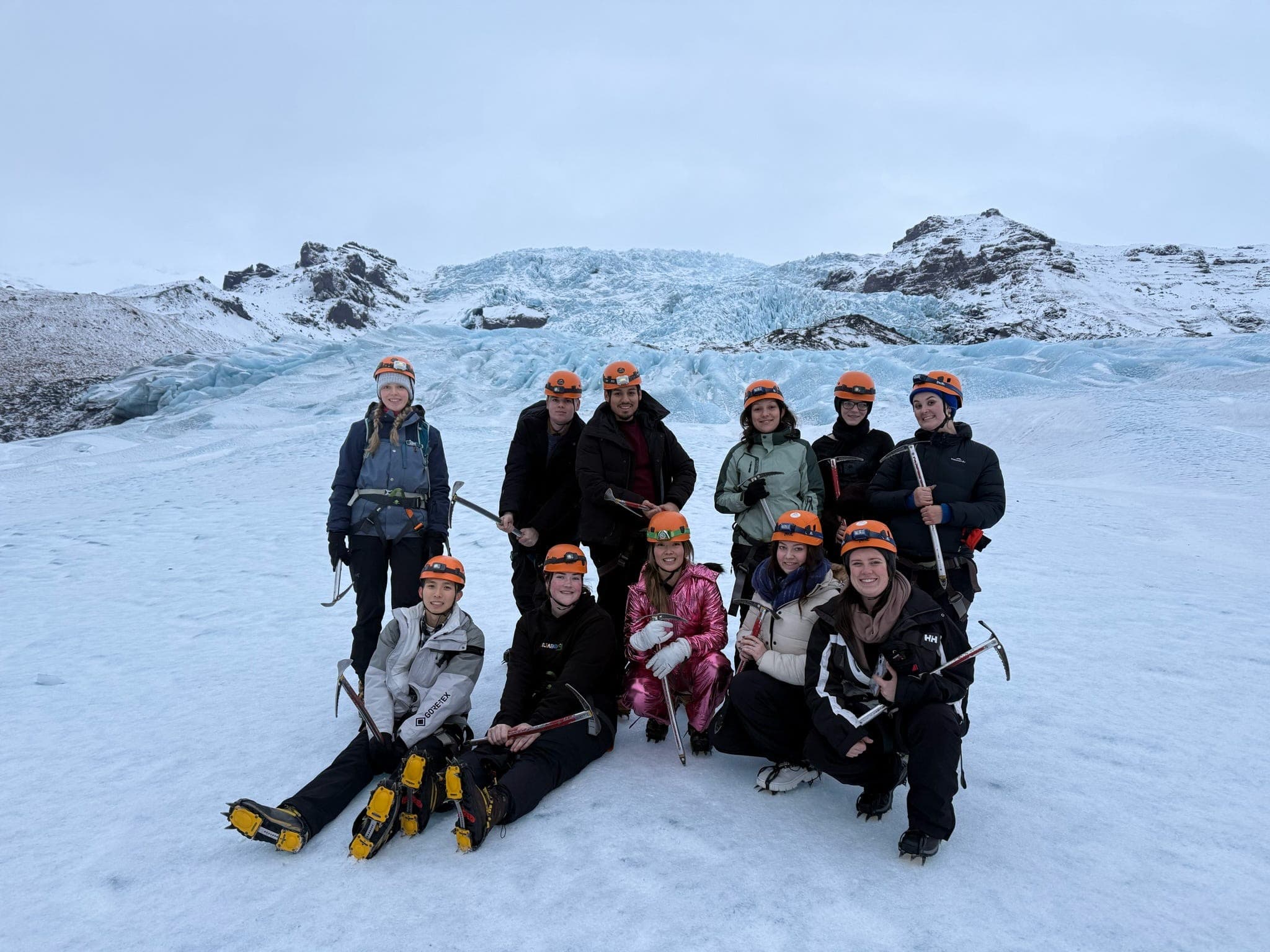 Glacier steps and laughter
